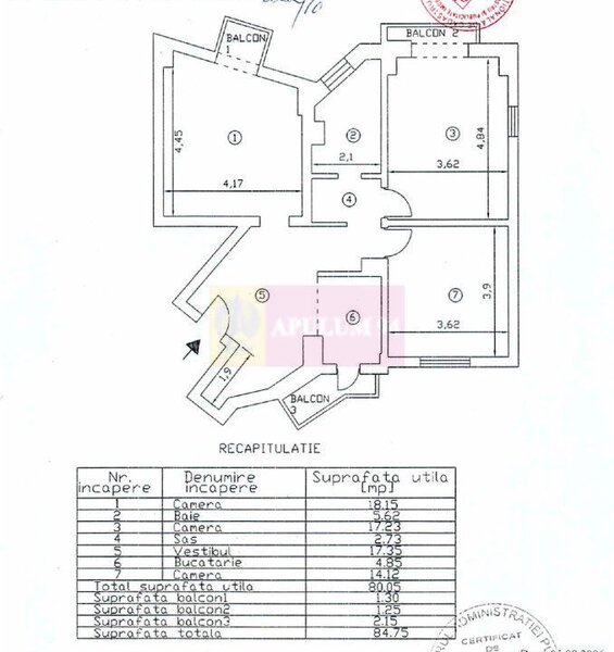 Vanzare apartament de 3 camere in zona Piata Alba Iulia